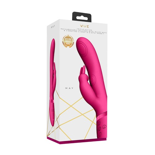 VIVE MAY Rechargeable Dual Pulse-Wave Rabbit Vibrator