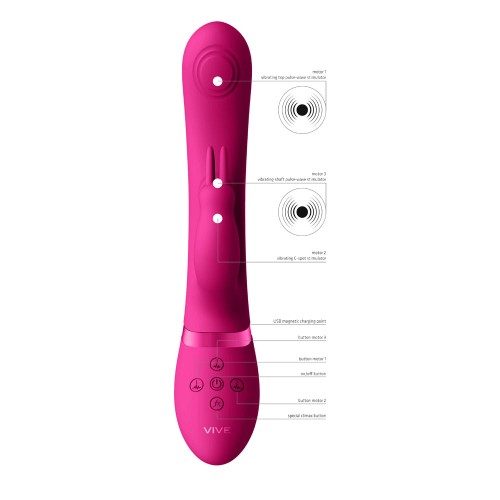 VIVE MAY Rechargeable Dual Pulse-Wave Rabbit Vibrator