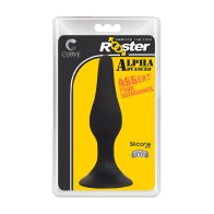 Plug Anal de Silicona Curve Toys Rooster Alpha Avanzado con Ventosa Negra