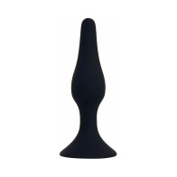 Plug Anal de Silicona Curve Toys Rooster Alpha Avanzado con Ventosa Negra