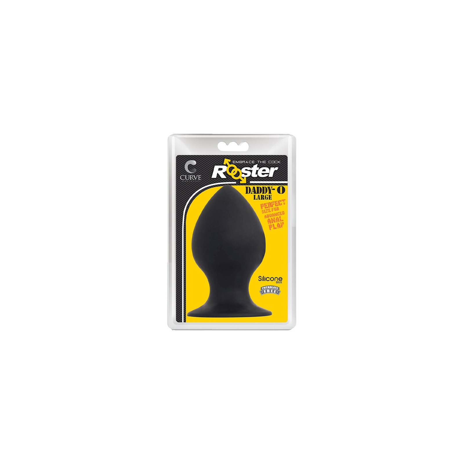 Rooster Daddy-O Large Silicone Anal Plug with Suction Cup