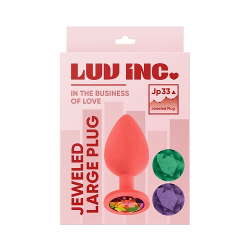 Luv Inc Jp33 Jeweled Large Silicone Plug - Versatile Design