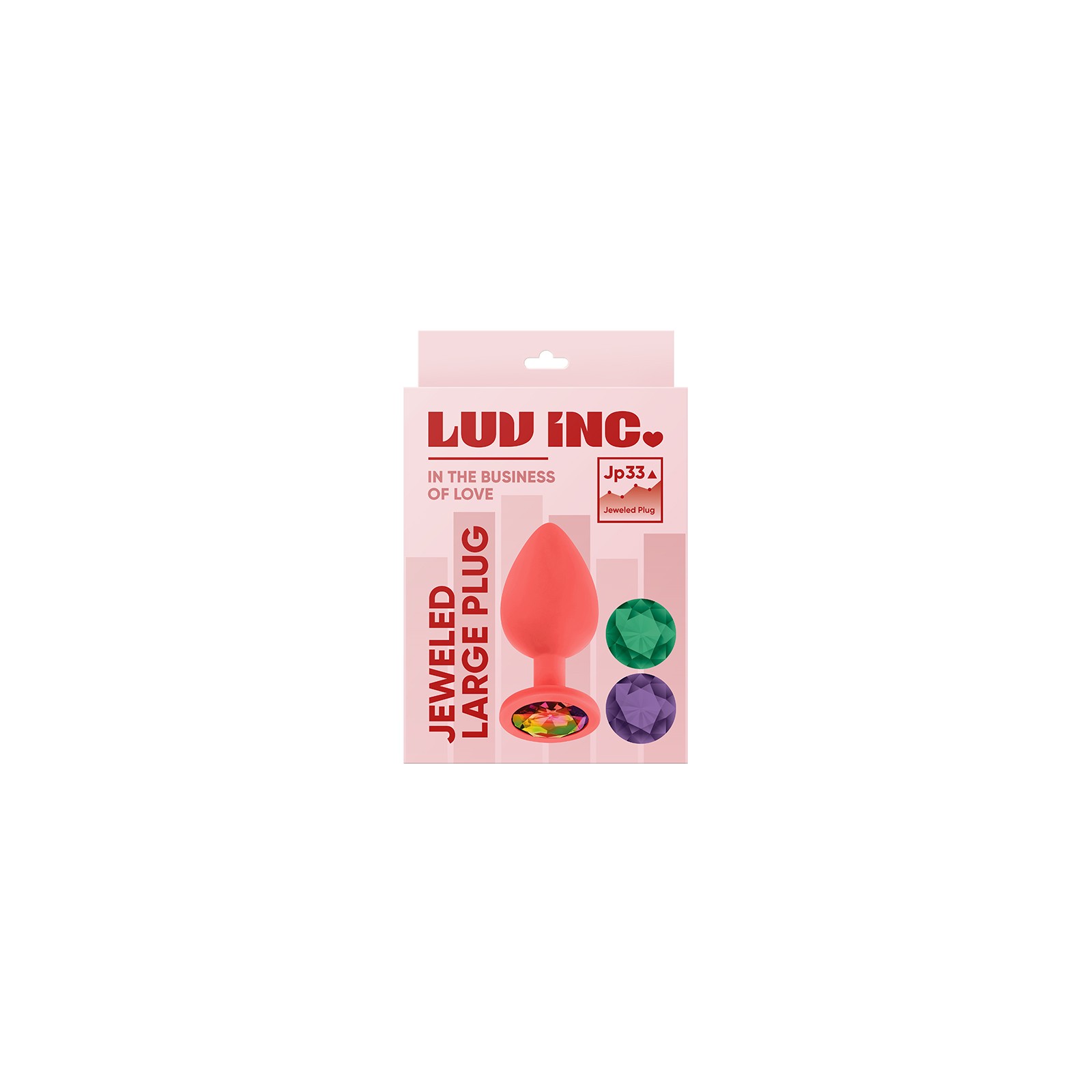 Luv Inc Jp33 Jeweled Large Silicone Plug - Versatile Design