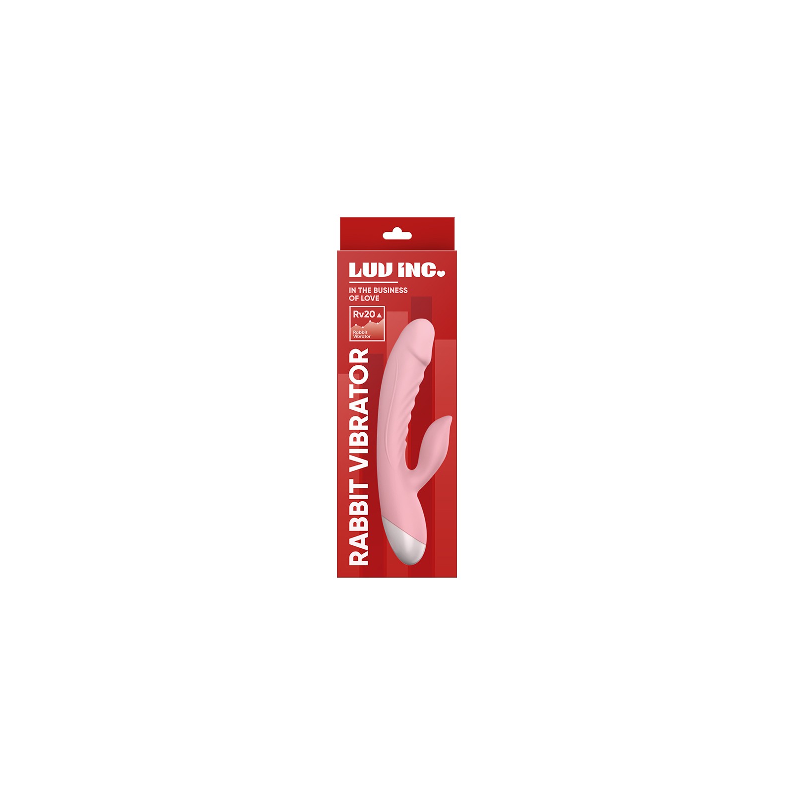 Vibrador Conejito Recargable Luv Inc Rv20 Estimulador Doble de Silicona Rosa