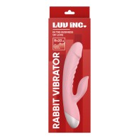 Luv Inc Rv20 Rabbit Vibrator Rechargeable Silicone Dual Stimulator Pink