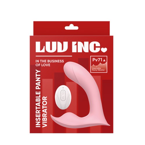 Luv Inc Pv71 Insertable Panty Vibrator - Pink