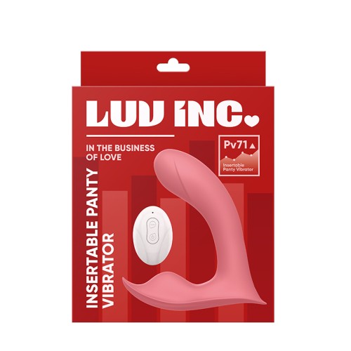 Vibrador de Panty Insertable Luv Inc Pv71 para Placer G-Spot