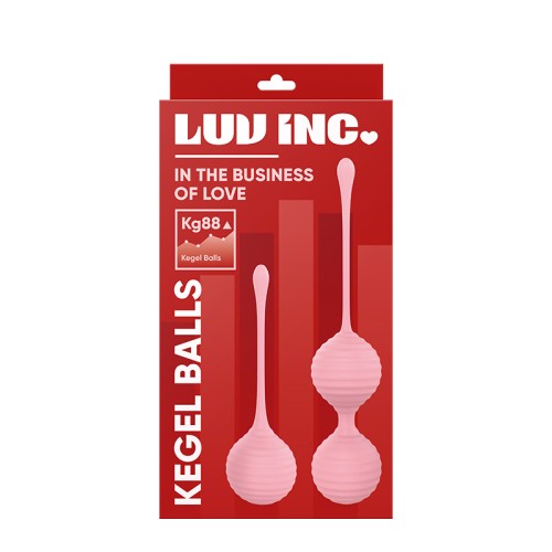 Set de Bolas Kegel Ribeteadas Luv Inc Kg88 2 Piezas Rosa Claro