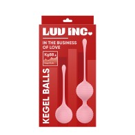 Set de Bolas Kegel Ribeteadas Luv Inc Kg88 2 Piezas Rosa Claro