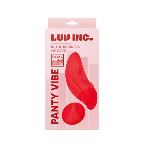 Vibrador Panty Luv Inc PV72 Control Remoto Recargable Rojo - Placer Discreto