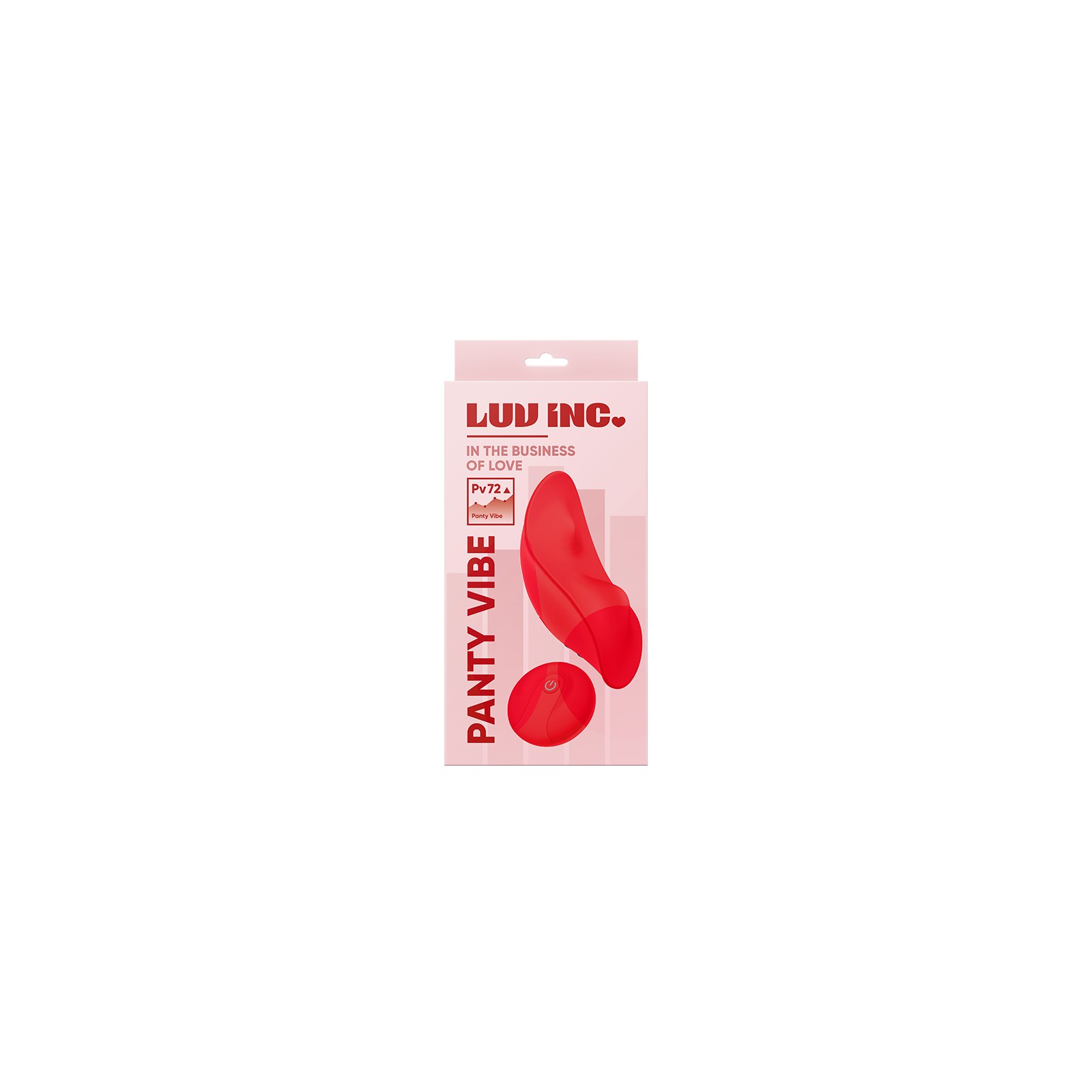 Vibrador Panty Luv Inc PV72 Control Remoto Recargable Rojo - Placer Discreto