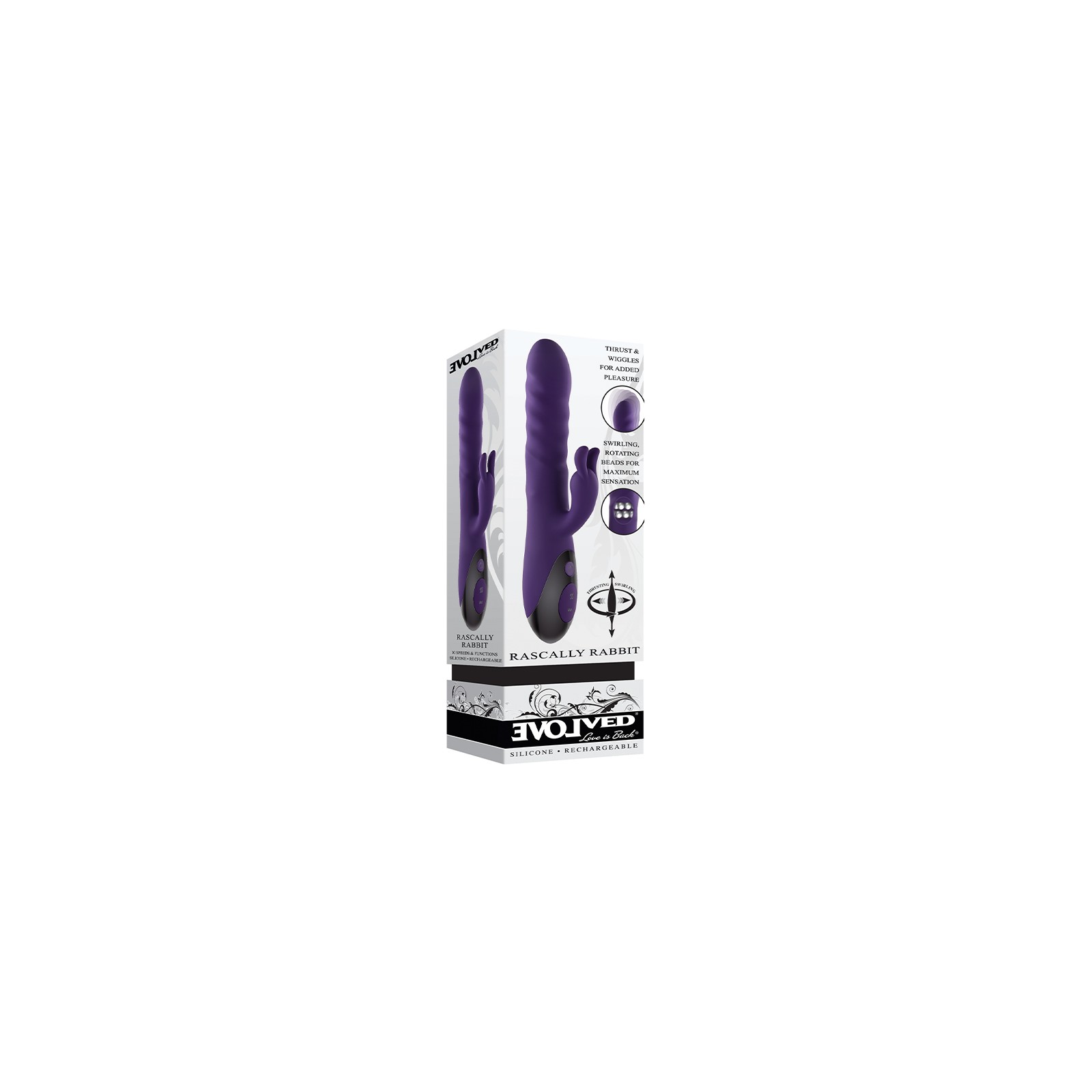 Evolved Rascally Rabbit Rechargeable Vibrator Purple