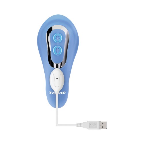 Evolved Tap & Thrust Rechargeable Stimulator Blue