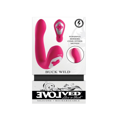 Evolved Buck Wild Estimulador Dual de Silicona Recargable Rosa