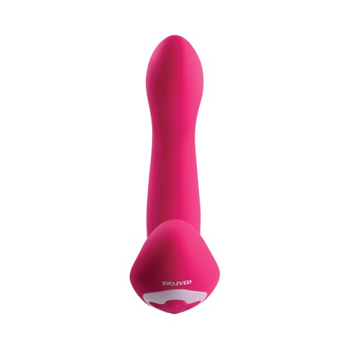 Evolved Buck Wild Rechargeable Silicone Dual Stimulator Pink