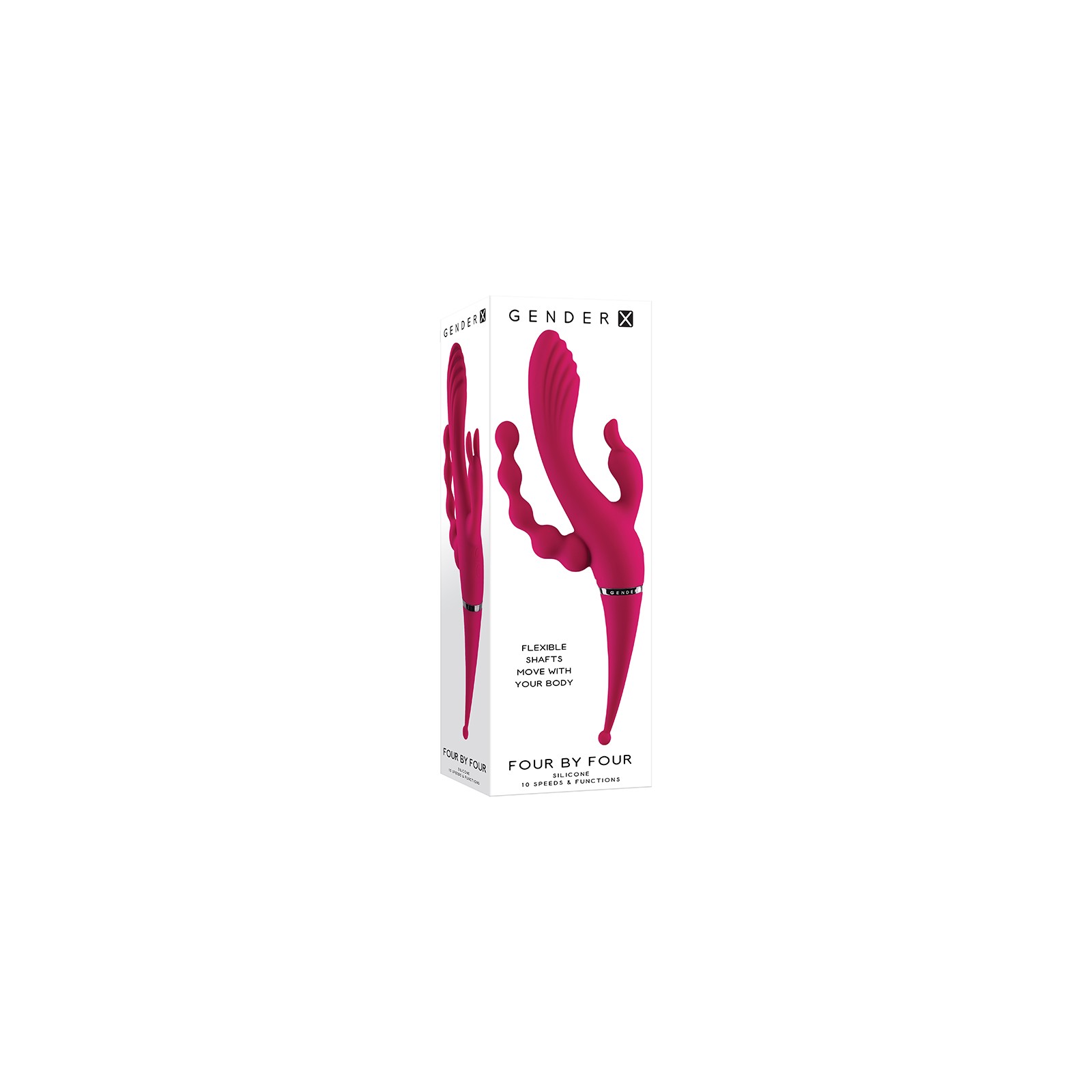 Gender X Four By Four Rechargeable Vibrator Burgundy