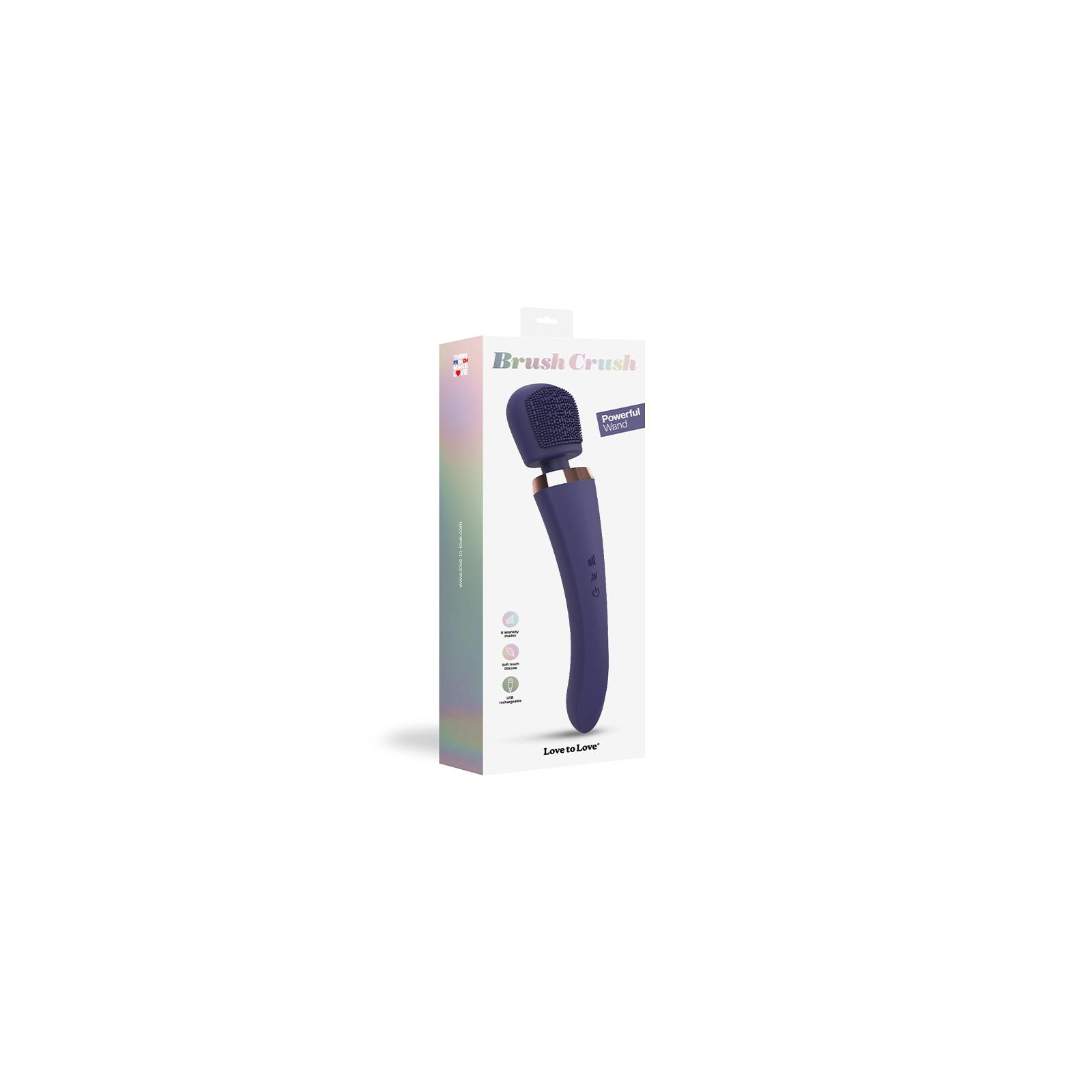 Vibrador de Varita Brush Crush Love to Love - Placer Recargable