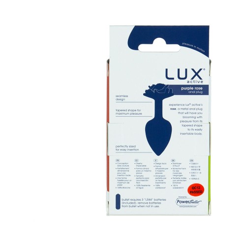 Lux Active Rose Metal Butt Plug 3 in.