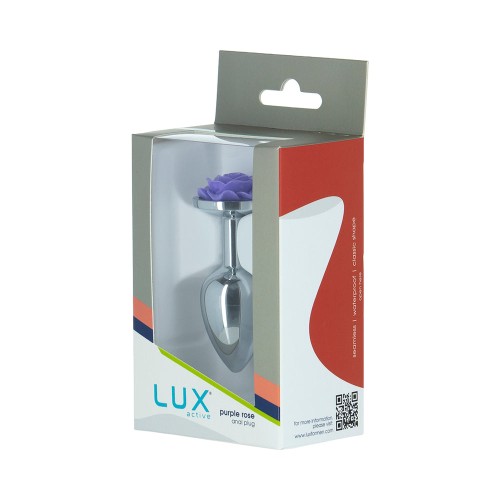 Lux Active Rose Metal Butt Plug 3 in.