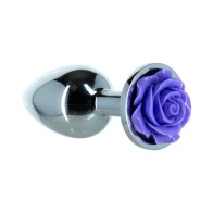 Lux Active Rose Metal Butt Plug 3 in.