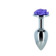 Lux Active Rose Metal Butt Plug 3 in.