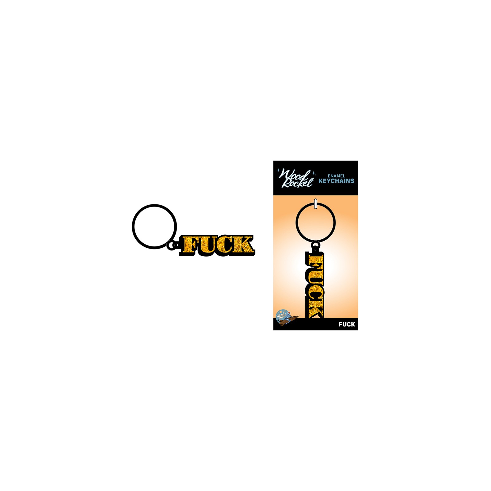 Funny Fuck Enamel Keychain