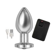 Remote-Controlled Vibrating Metal Butt Plug