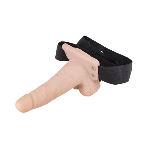 Asistente de Erección Strap-On Hueco Vibrante de 6 Pulgadas