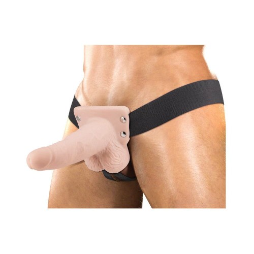 Asistente de Erección Strap-On Hueco Vibrante de 6 Pulgadas