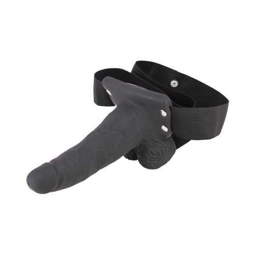 Erection Assistant Hollow Strap-On Vibrating 6 in Black