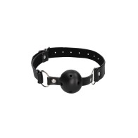 Ball Gag Transpirable Ouch! Negro y Blanco para Juegos Traviesos