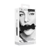 Ouch! Black & White Silicone Bone Gag - Fun BDSM Accessory