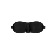 Ouch! Satin Curvy Eye Mask Black & White