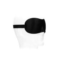 Ouch! Satin Curvy Eye Mask Black & White