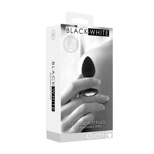 Ouch! Black & White Silicone Butt Plug