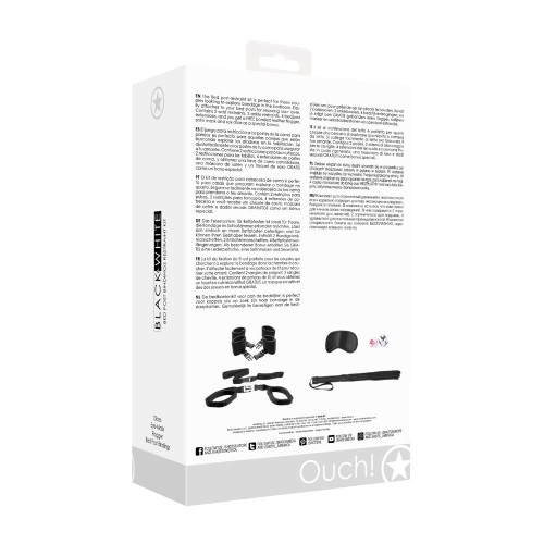 Ouch! Black & White Bed Post Bindings Kit