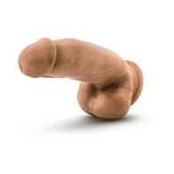 Dildo Realista Dr. Skin Silicona Dr. Samuel 7 in. Posable con Testículos Tono Beige