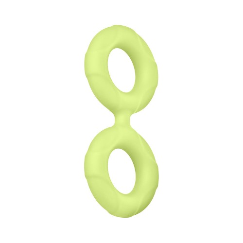 Forto F-81 Liquid Silicone Double Ring for Cock and Balls - Large Glow