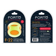 Forto Liquid Silicone Cock Ball D-Ring Glow