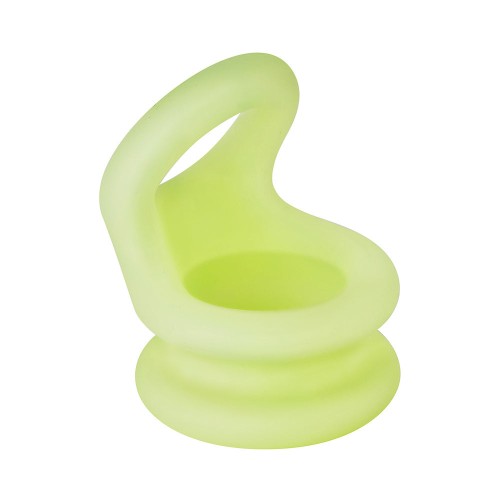 Cockring de Silicona Líquida Forto F-20 y Estirador de Testículos Pequeño Glow