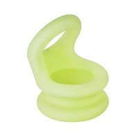 Forto F-20 Liquid Silicone Cockring & Ball Stretcher Small Glow