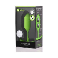 b-Vibe Plug Anal Pesado Snug 3 Silicon Verde Lima