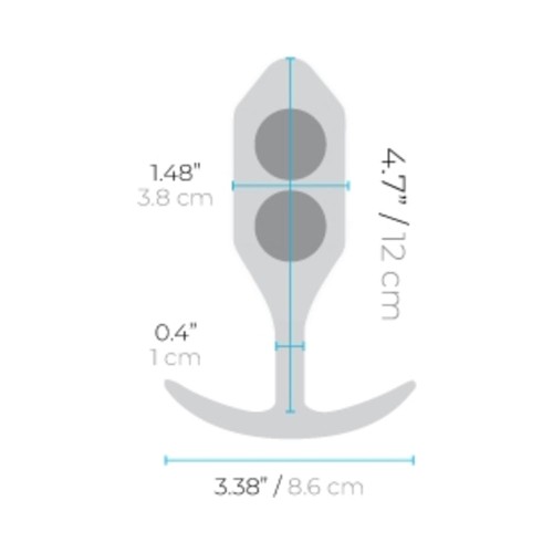 b-Vibe Plug Anal Pesado Snug 3 Silicon Verde Lima