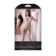 Fantasy Lingerie Blushing Beauty Bodystocking Light Pink