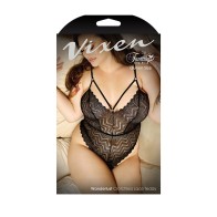 Fantasy Lingerie Vixen Wanderlust Crotchless Teddy for Seduction