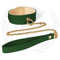 Spartacus PU Collar with Chain Leash