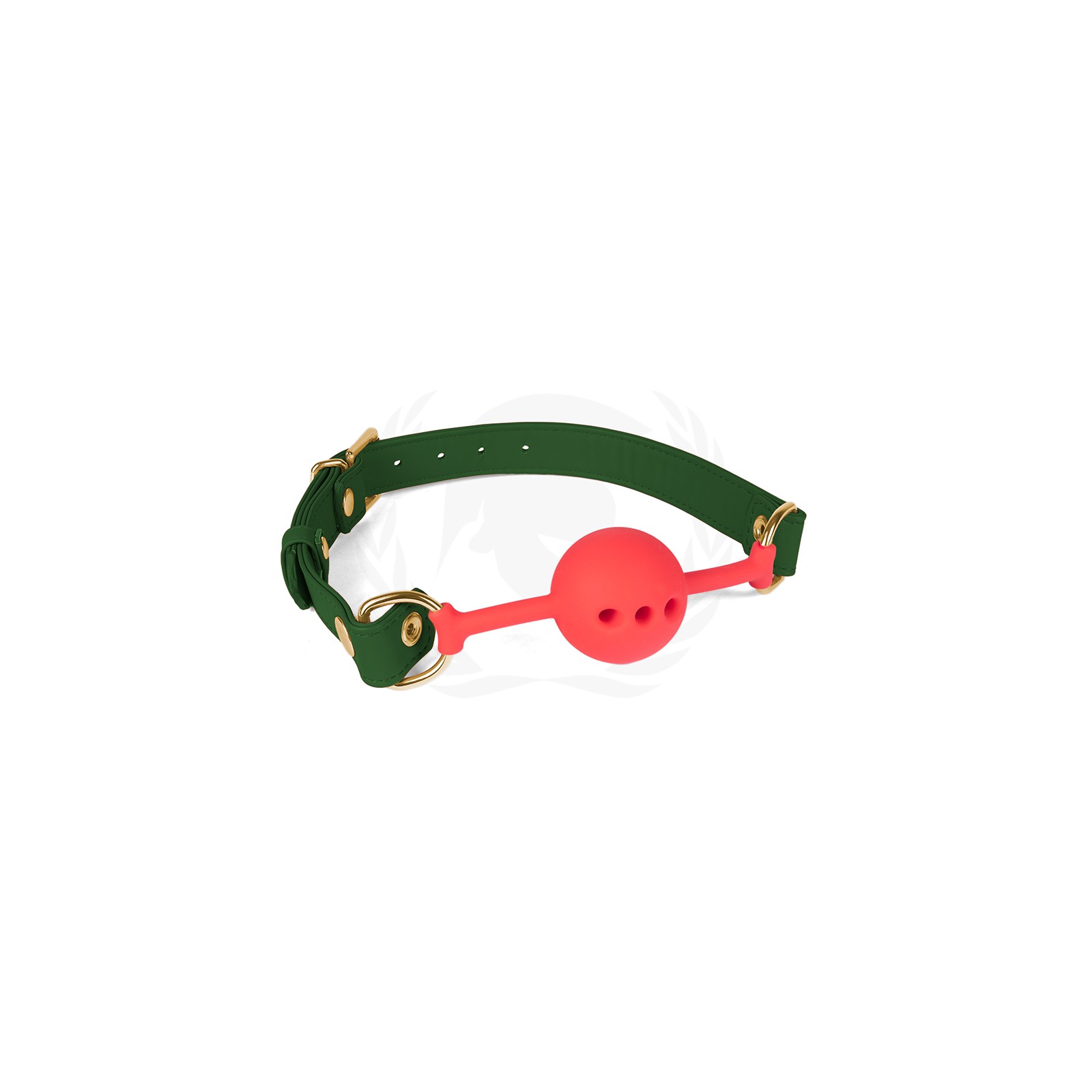 Spartacus Red Silicone Ball Gag with Green Strap