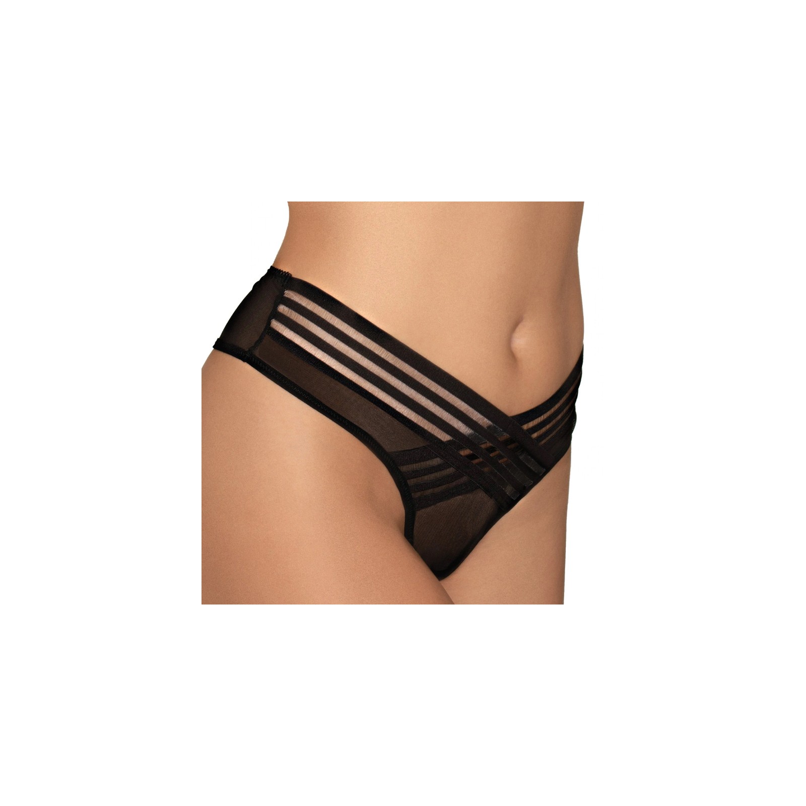 Dreamgirl Mesh Thong Shadow Stripe Detail XL