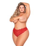 Dreamgirl Open-Crotch Lace Panty for Plus Size