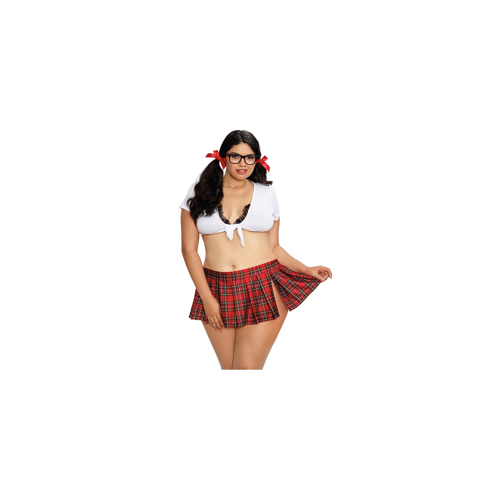 Dreamgirl 2-Piece Schoolgirl Costume Set Queen Size